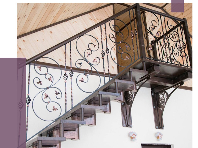 Кованые лестницы в Смоленске от 79989 руб. под ключ