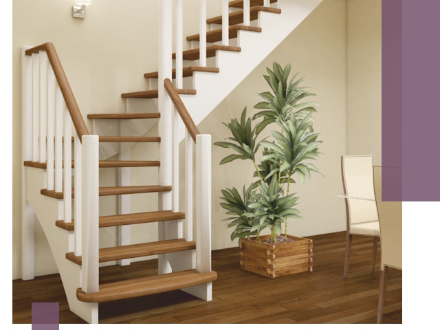 Г-образные лестницы под ключ в Смоленске — изготовление и монтаж