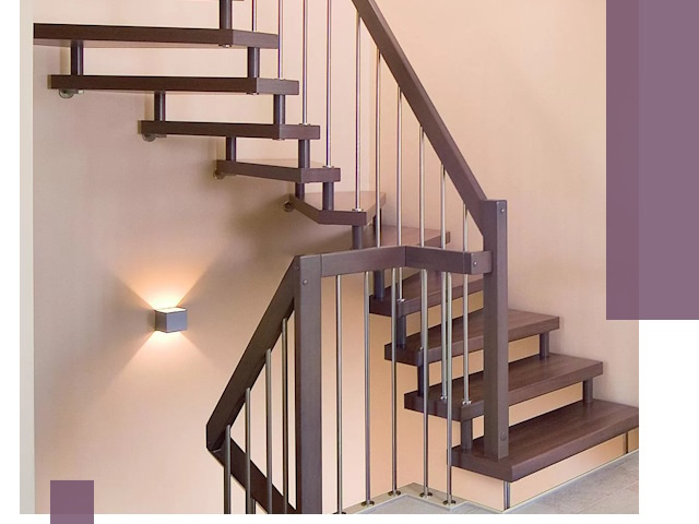 Изготовление лестниц на больцах в Смоленске под ключ