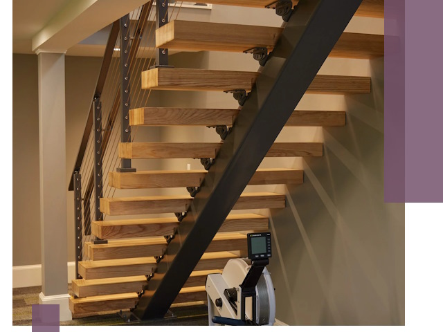 Лестницы на монокосоурах под ключ в Смоленске - изготовление и монтаж