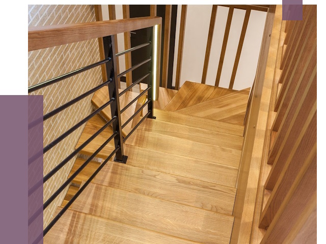 Лестницы из ясеня в Смоленске под ключ от 10050 руб. 