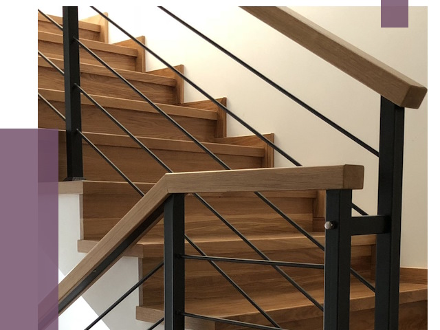 Обшивка металлической лестницы деревом в Смоленске от 4358 руб.