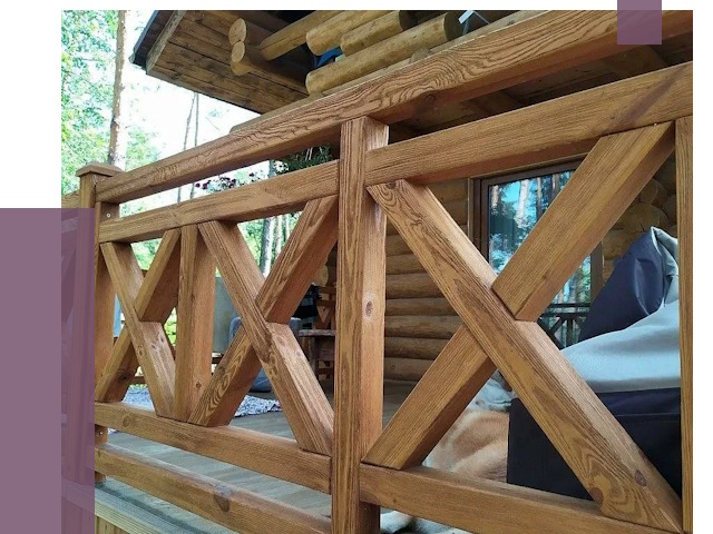 Деревянные перила под ключ в Смоленске от 7691 руб. 