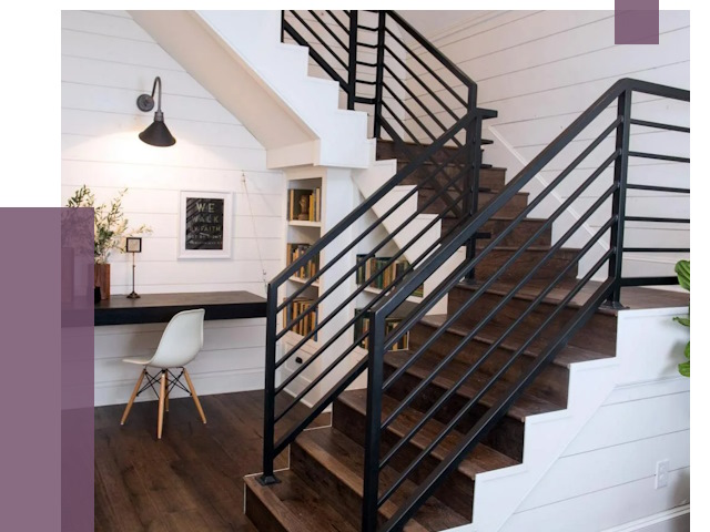 Перила для лестницы в доме в Смоленске от 7435 руб. — ПРОЛЁТ-Смл