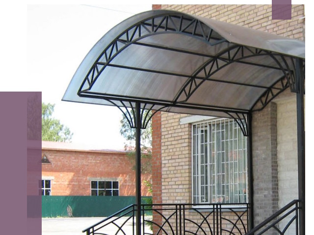 Металлические навесы и козырьки в Смоленске от 12819 руб.