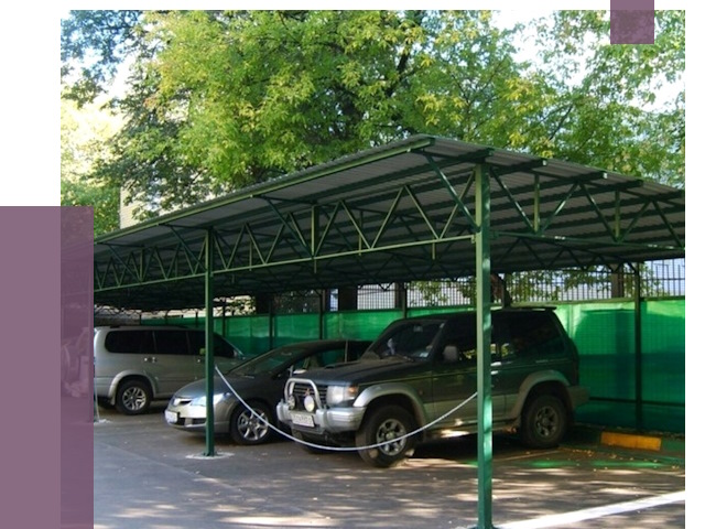 Навесы для парковки в Смоленске от 80502 руб. заказать | ПРОЛЁТ-Смл