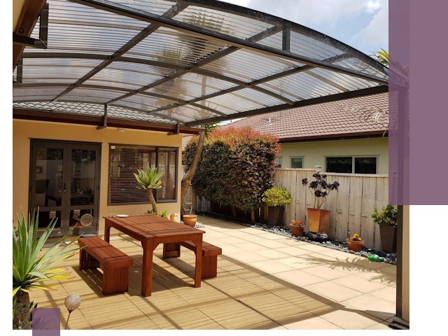 Навесы во двор под ключ в Смоленске — изготовление и монтаж