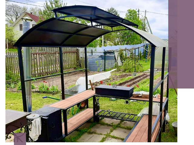 Навесы для барбекю в Смоленске: изготовление, монтаж и демонтаж