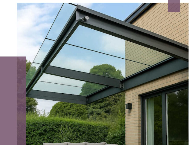 Стеклянные навесы и козырьки в Смоленске от 12306 руб.