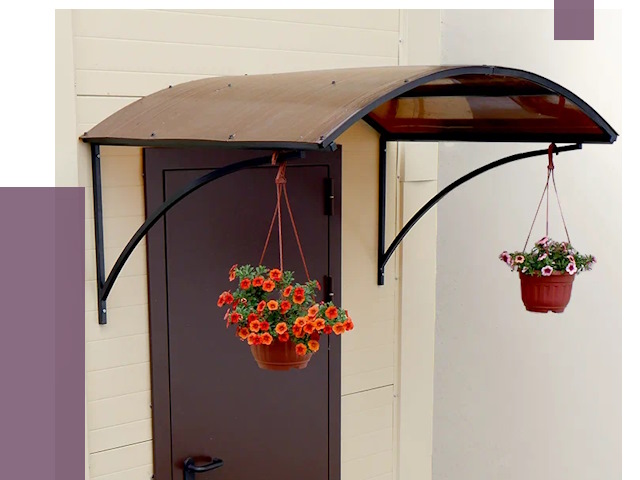 Козырьки над входом в Смоленске от 14870 руб.  | ПРОЛЁТ-Смл