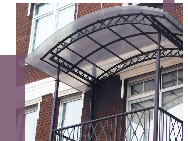 Козырьки над балконом в Смоленске от 8665 руб.  | ПРОЛЁТ-Смл