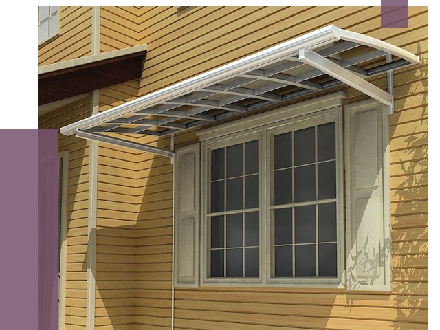 Козырьки над окнами в Смоленске от 7640 руб. — монтаж, покупки | ПРОЛЁТ-Смл