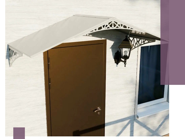 Металлические козырьки на входы и террасы в Смоленске