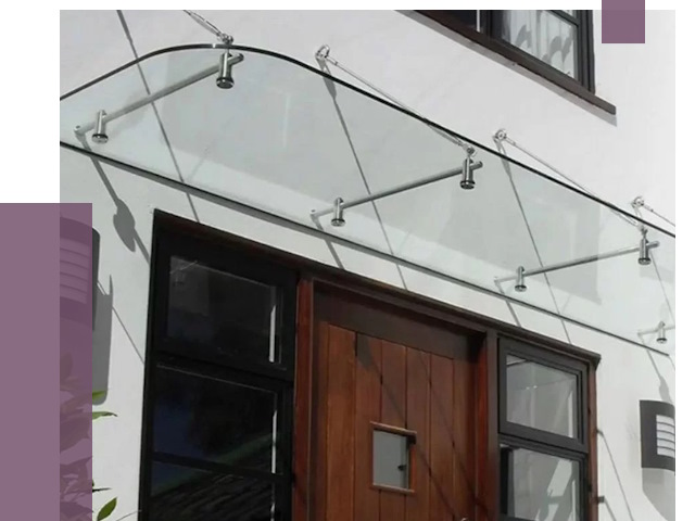 Стеклянные козырьки в Смоленске от 18972 руб. | ПРОЛЁТ-Смл