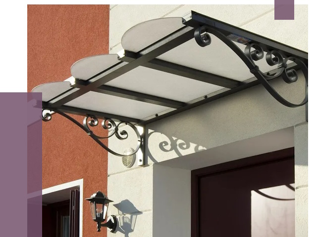 Односкатные козырьки в Смоленске от 8409 руб.  | ПРОЛЁТ-Смл