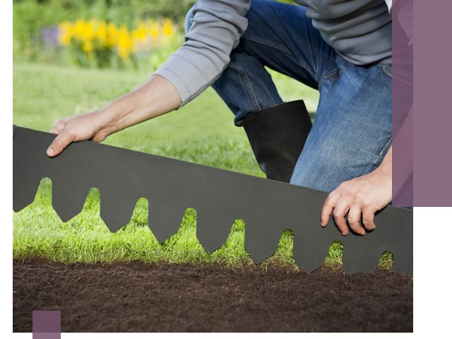 Металлические бордюры для газона в Смоленске — изготовление и монтаж