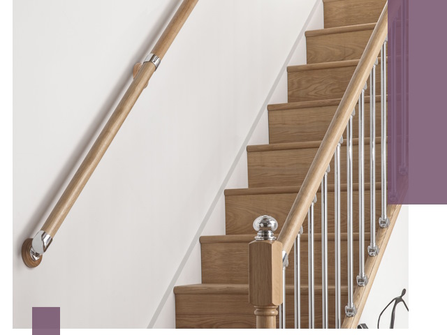 Пристенные поручни из стали и нержавейки под монтаж в Смоленске